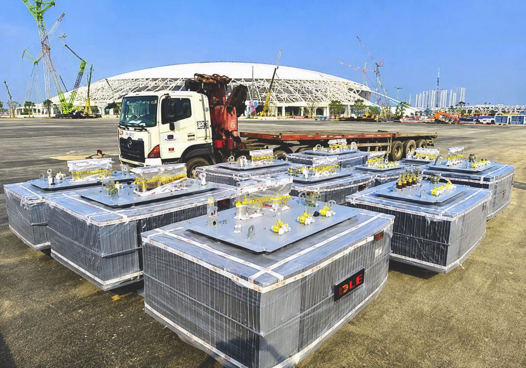 LE power transformers prepared for delivery to the VNEC project.