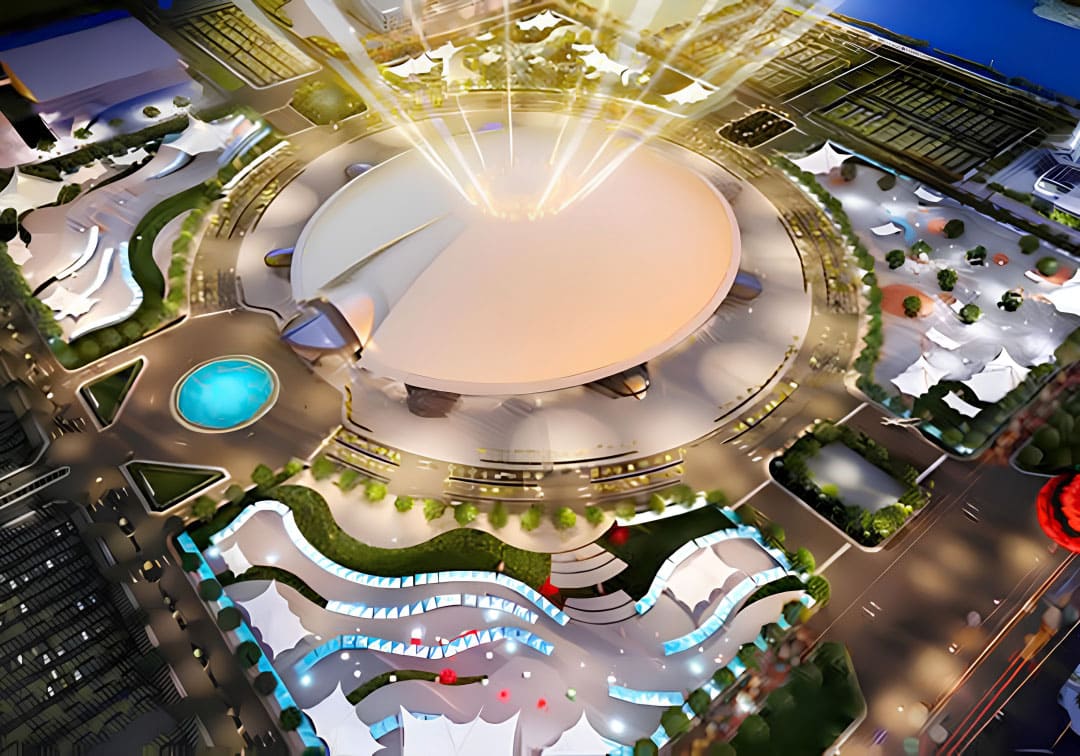 Aerial view of the Vietnam National Exhibition Center (VNEC).