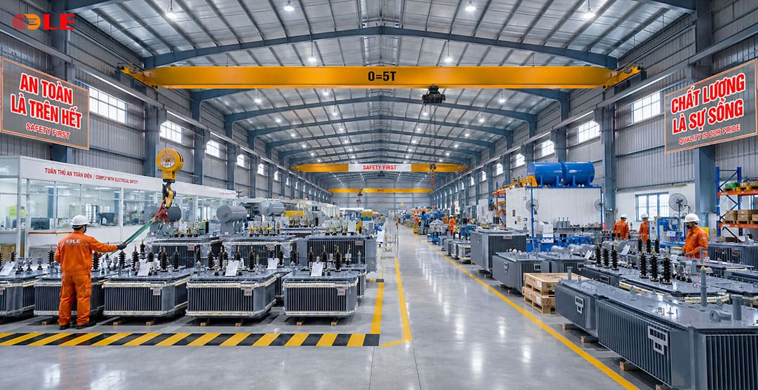 LE's modern transformer manufacturing facility.