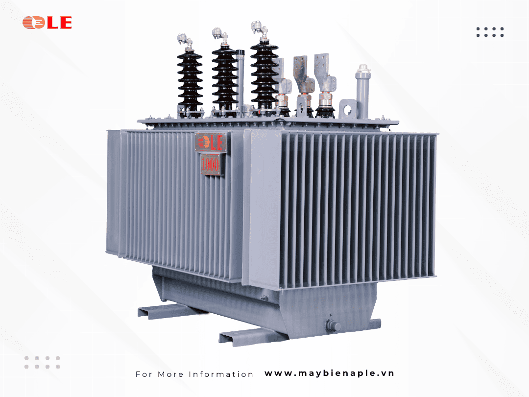 LE 1000 kVA Three-Phase Hermetic Transformer - Angled View